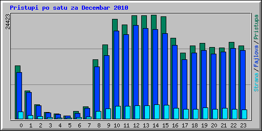 Pristupi po satu za Decembar 2010